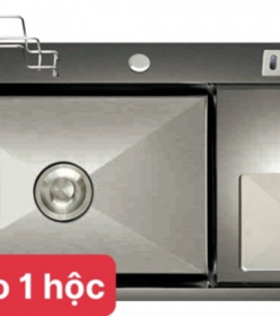 Chậu 75x45 nano 1 hộc có cánh