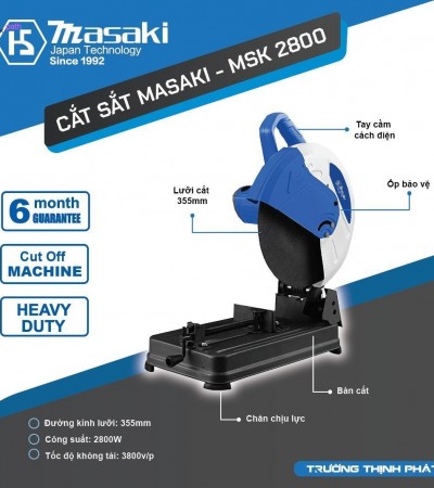 Máy Cắt Sắt Masaki MSK 2800