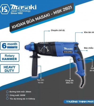 Máy khoan búa Masaki MSK 2601